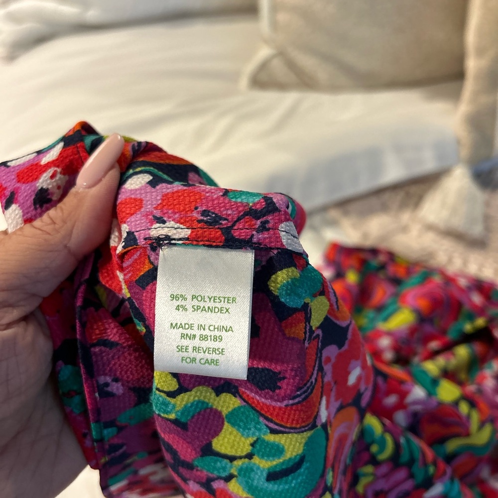 Lilly Pulitzer Ruffled Racerback Fushia Tank Top - Picture 6 of 11